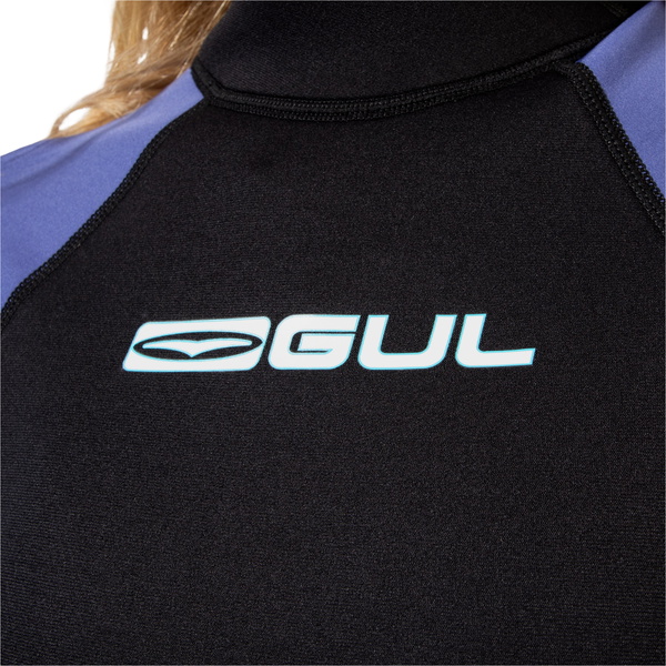2026 Gul Mujer G-Force Natur 3/2mm Back Zip Neopreno GF1306-BKBL - Black / Blue